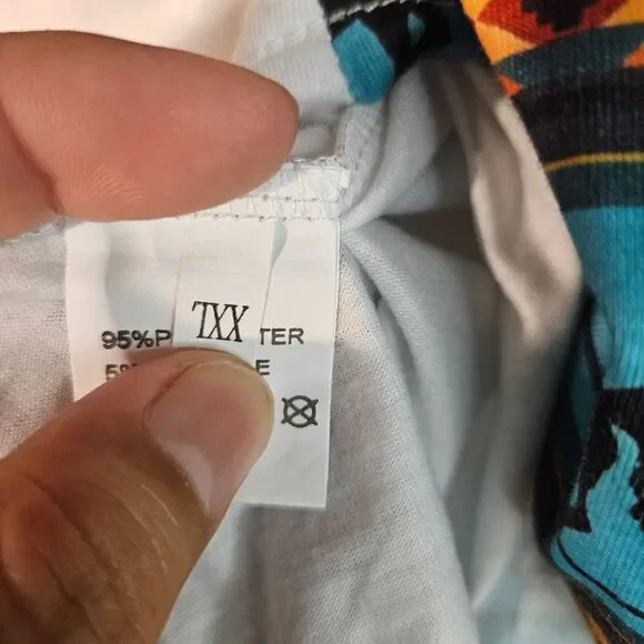 Western native Aztec Print Women Fashion V Neck Ethnic T-Shirt - Picture 4 of 6